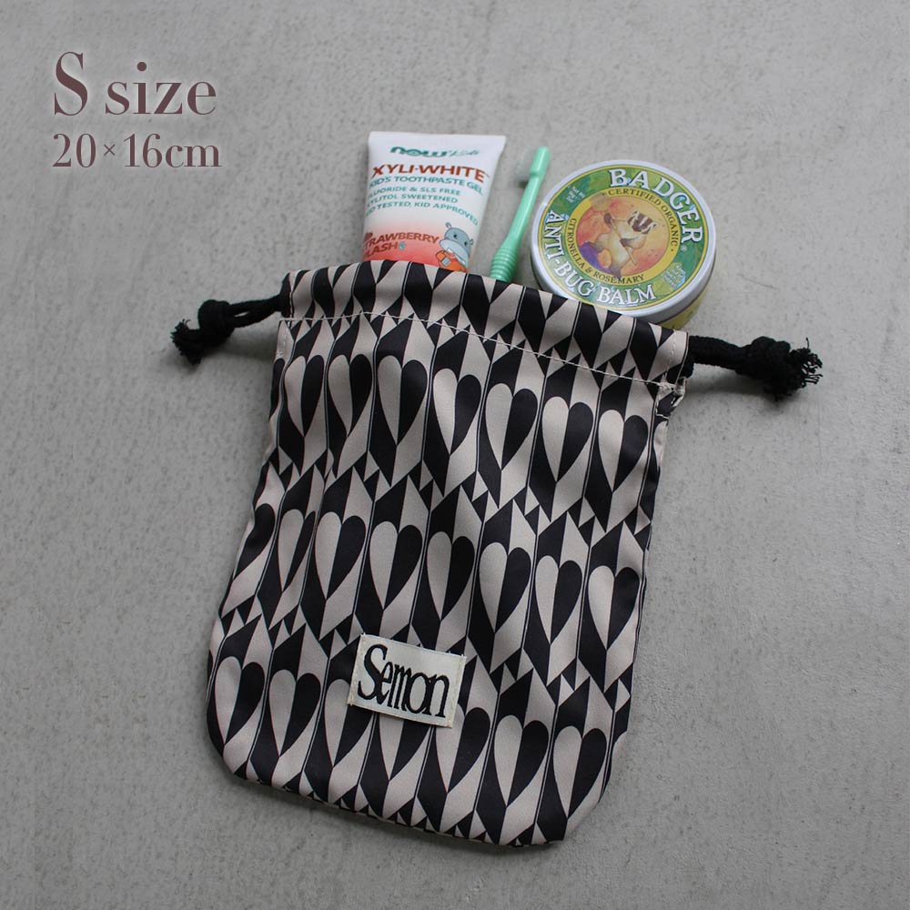 3SET PATTERN DRAWSTRING BAGS