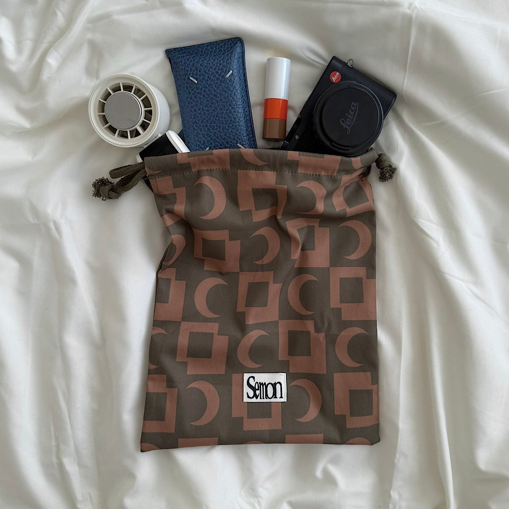 3SET PATTERN DRAWSTRING BAGS