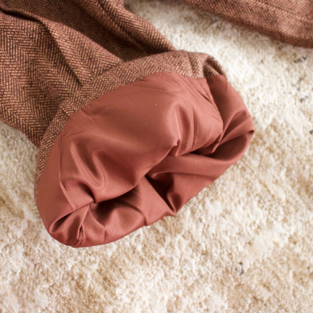 HERRINGDONE TWEED JACKET & BOW TIE SET