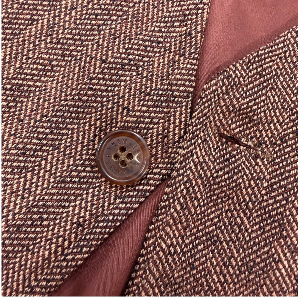 HERRINGDONE TWEED JACKET & BOW TIE SET