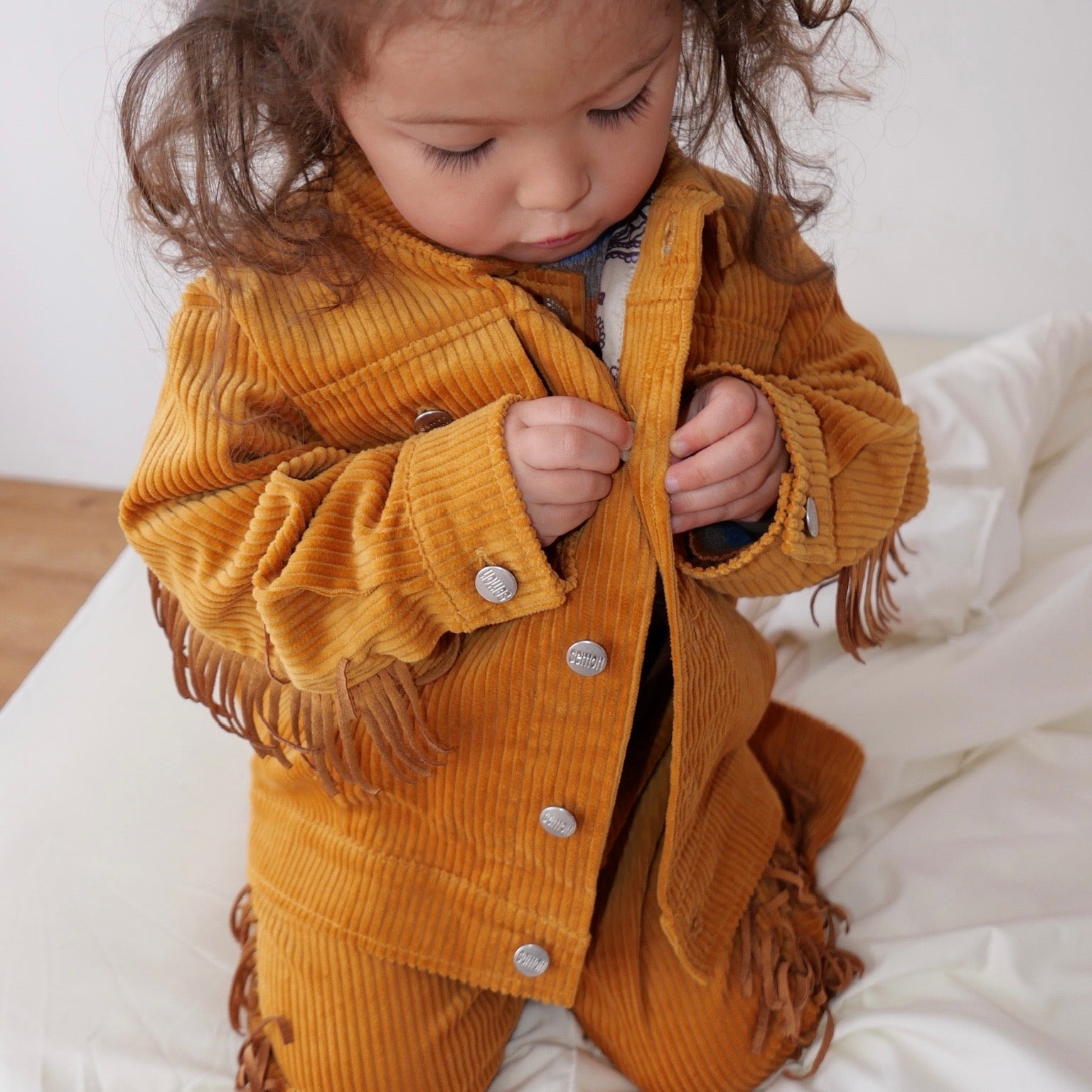 CORDUROY FRINGE JACKET