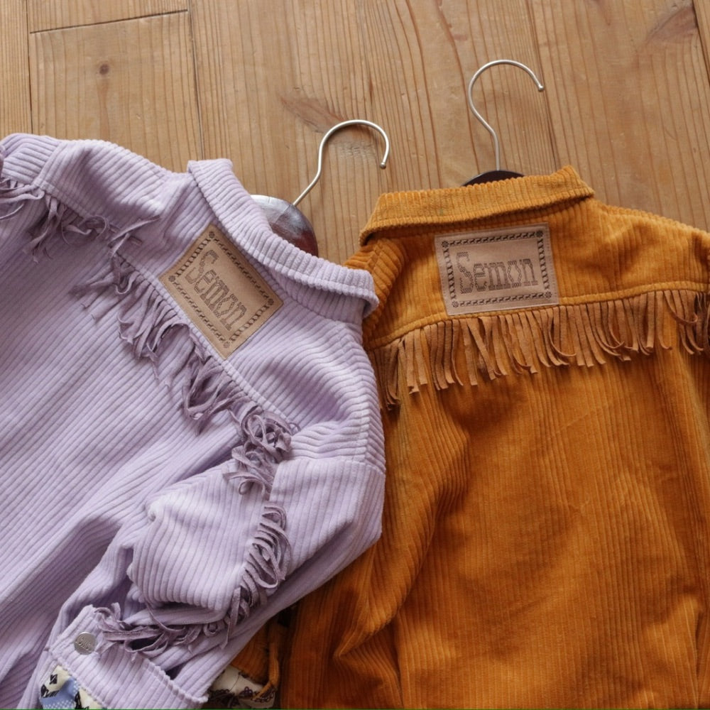 CORDUROY FRINGE JACKET