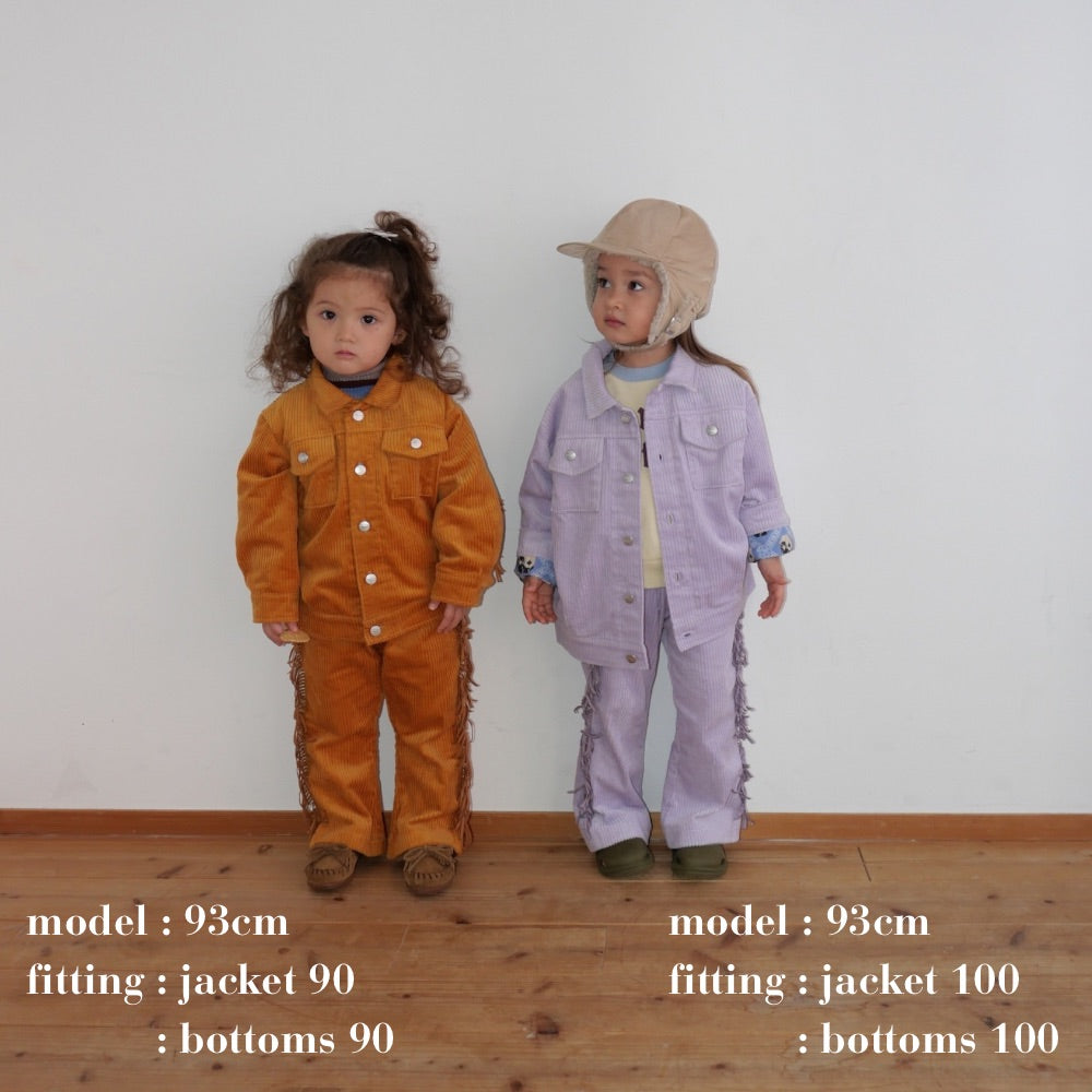 CORDUROY FRINGE JACKET