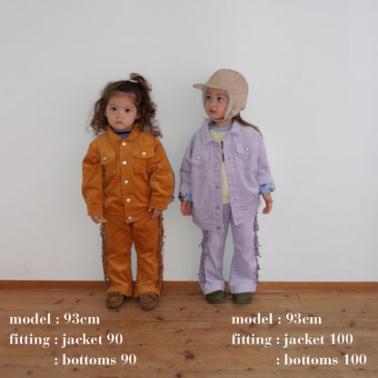 CORDUROY FRINGE JACKET