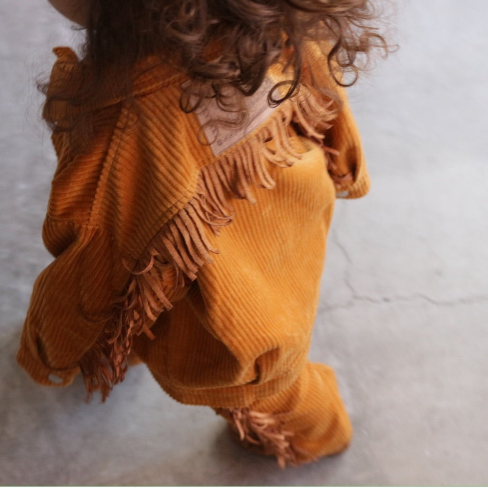 CORDUROY FRINGE JACKET