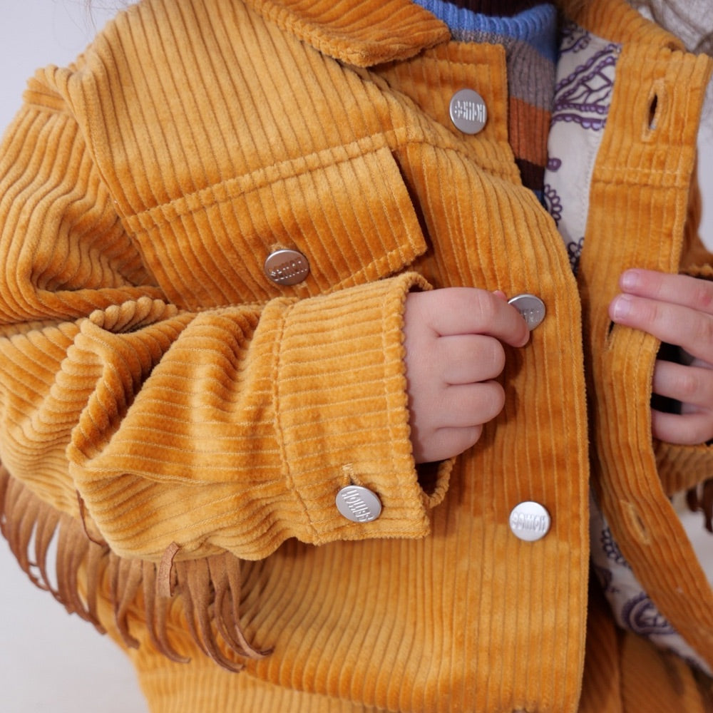 CORDUROY FRINGE JACKET