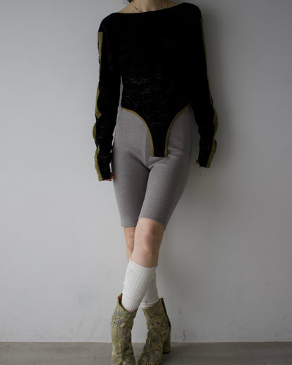 W Jacquard Biker Pants