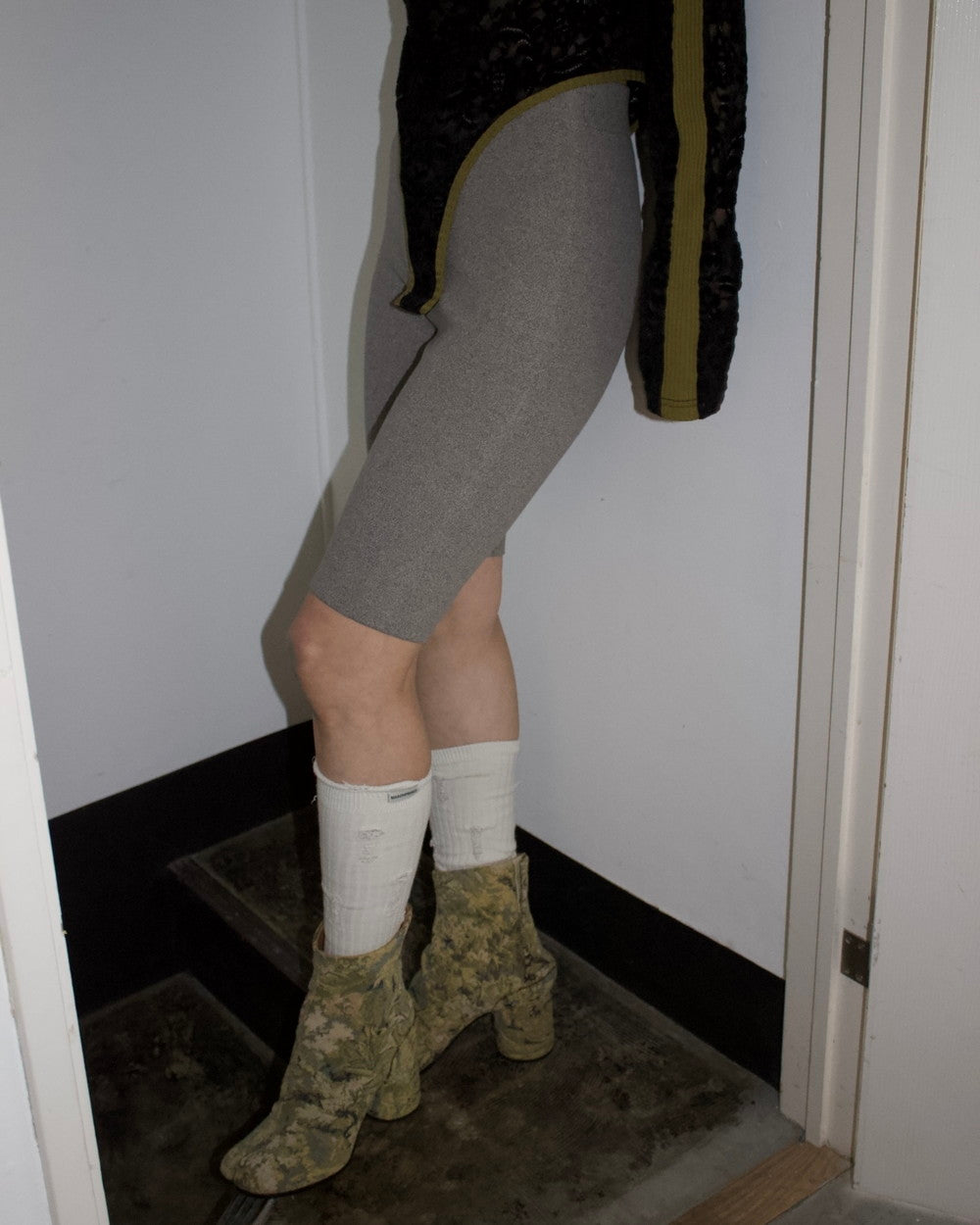 W Jacquard Biker Pants