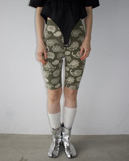 W Jacquard Biker Pants