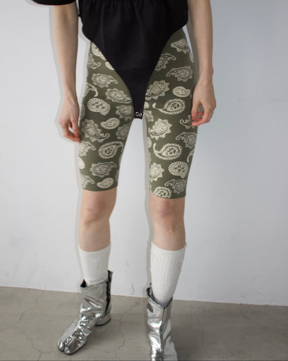 W Jacquard Biker Pants