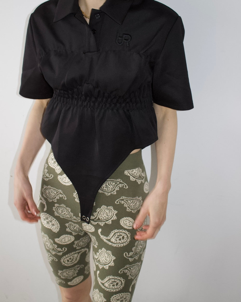 W Jacquard Biker Pants