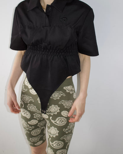 W Jacquard Biker Pants