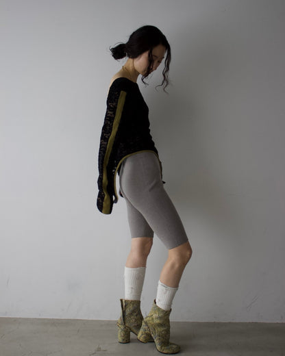 W Jacquard Biker Pants