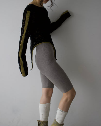 W Jacquard Biker Pants