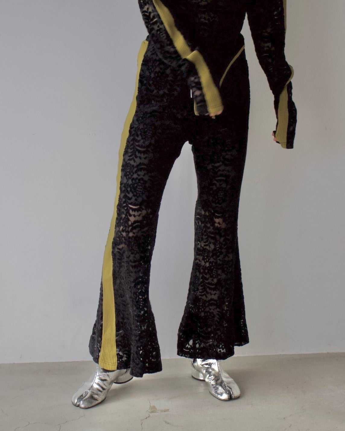 Velour Lace Flare Pants