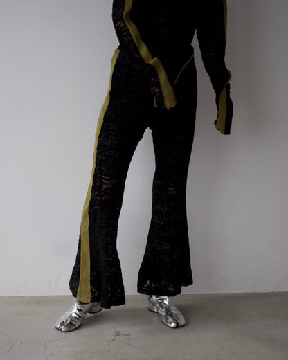 Velour Lace Flare Pants