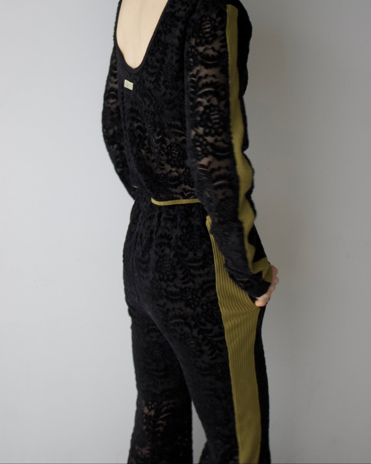 Velour Lace Flare Pants