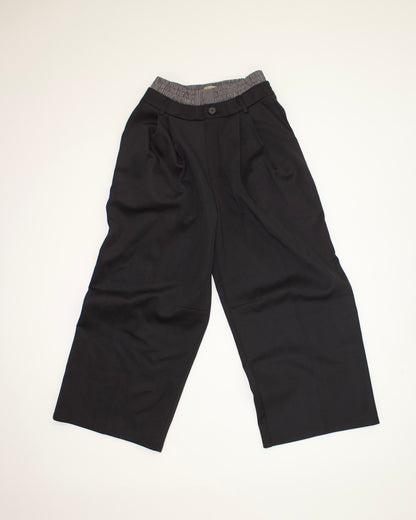Ponte Double Waist Wide Pants