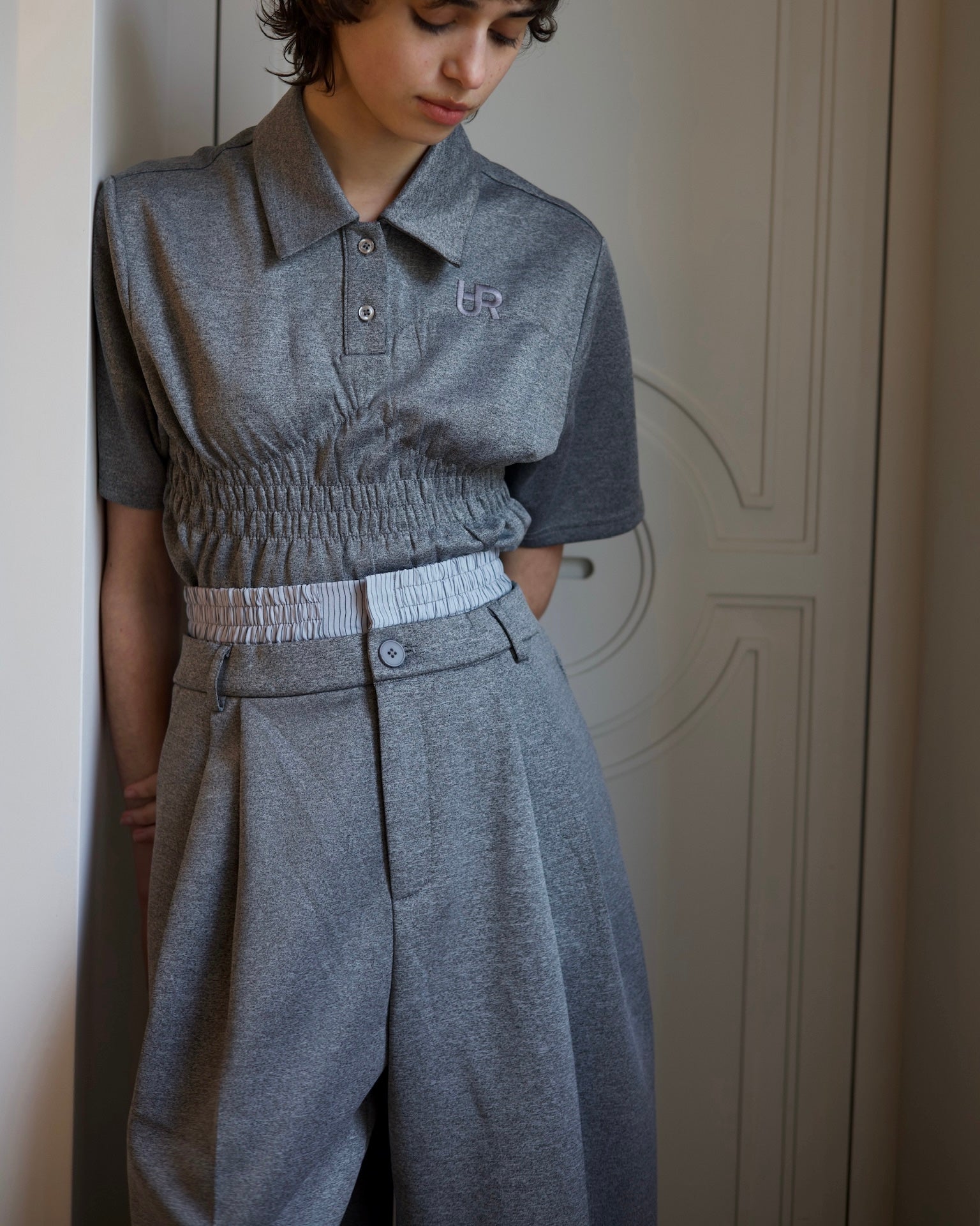 Ponte Double Waist Wide Pants