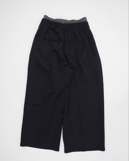 Ponte Double Waist Wide Pants