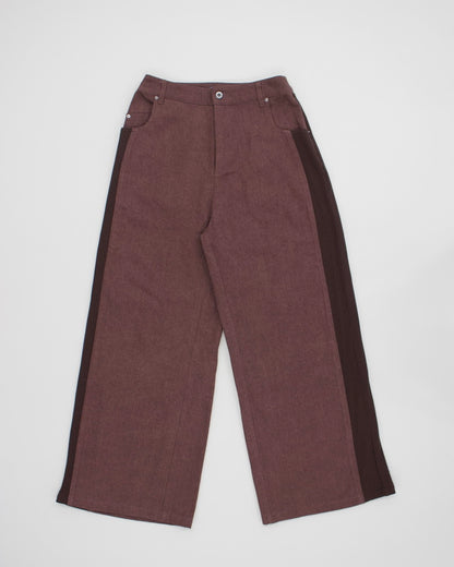 Denim Side Rib Wide Pants