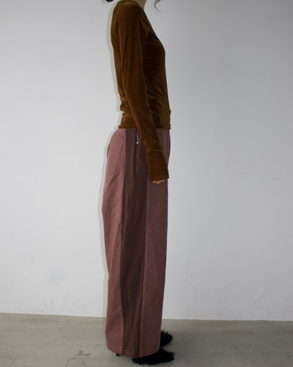 Denim Side Rib Wide Pants
