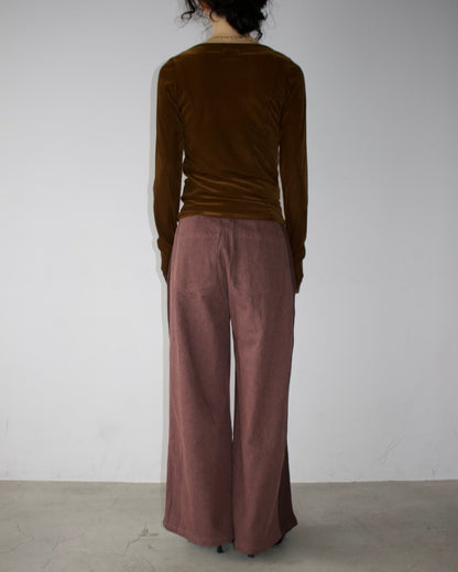 Denim Side Rib Wide Pants