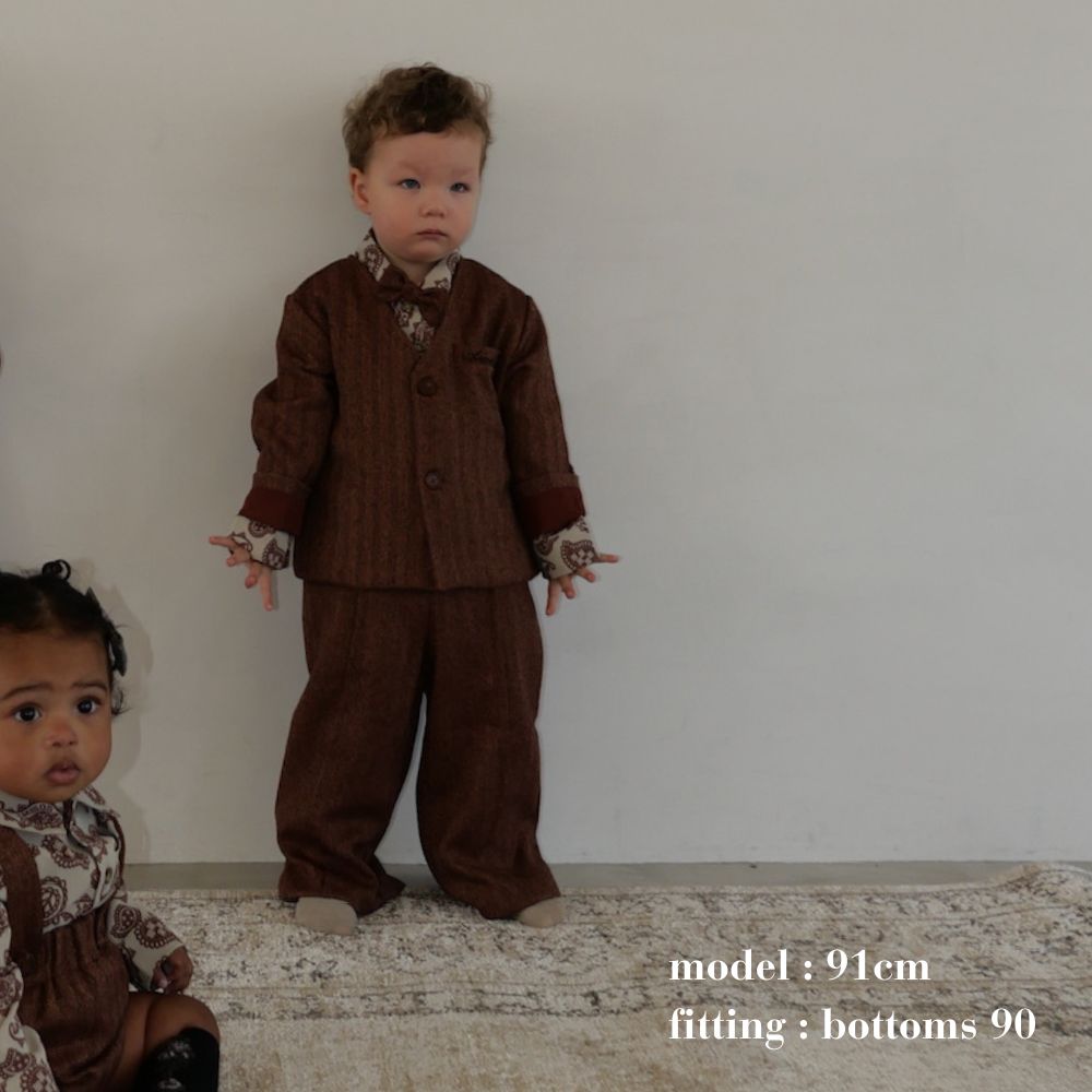 HERRINGDONE TWEED PANTS