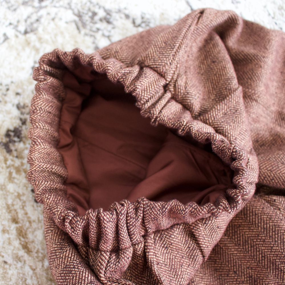 HERRINGDONE TWEED PANTS