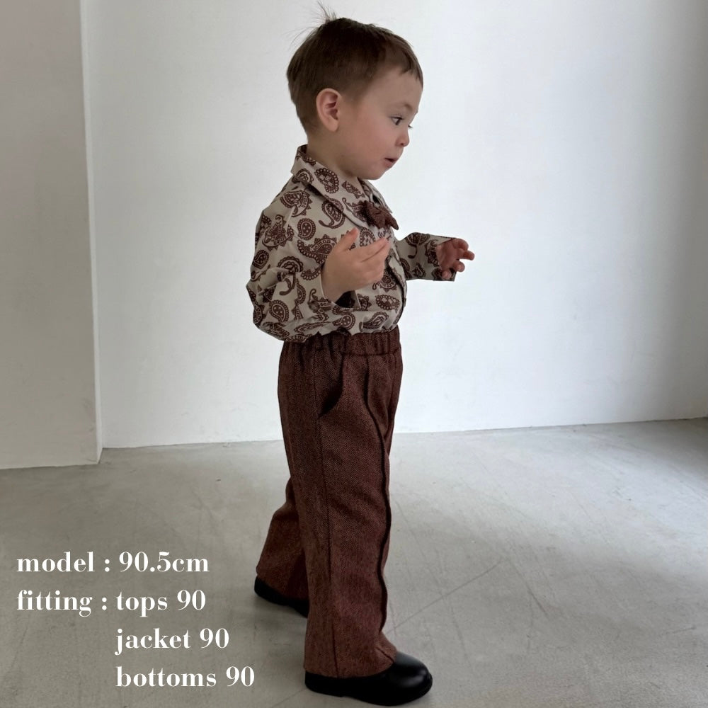 HERRINGDONE TWEED PANTS