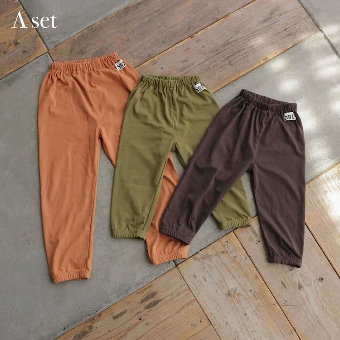 3SET SIMPLE PANTS