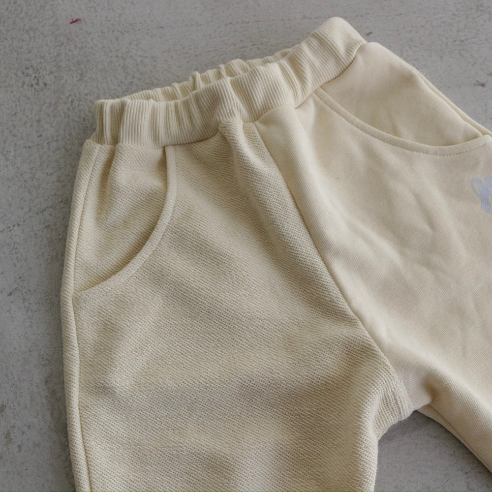 LOOPBACK PRINTED PANTS