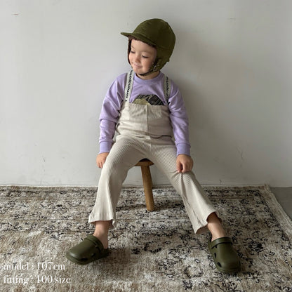 SUSPENDERS RIB FLARE PANTS
