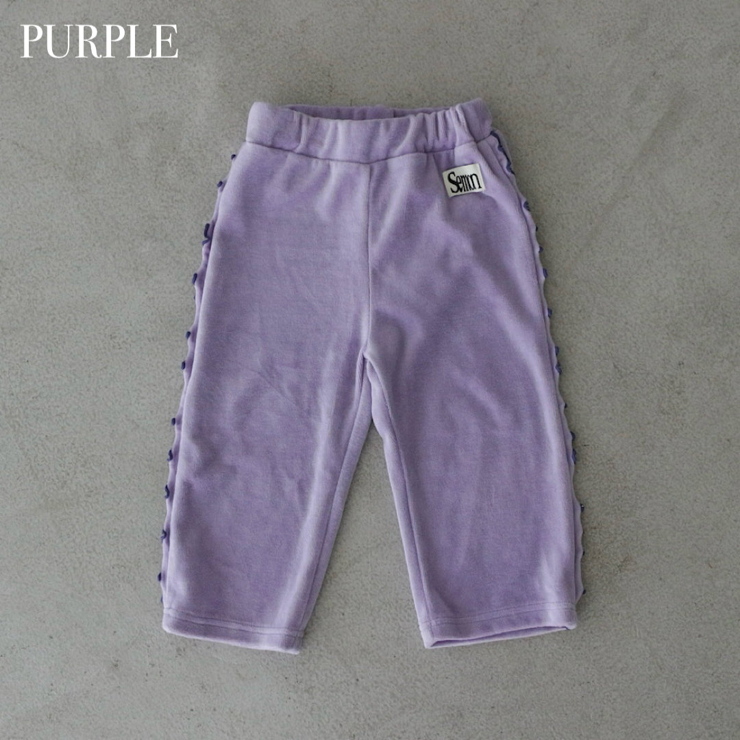 VELOUR STRAIGHT PANTS