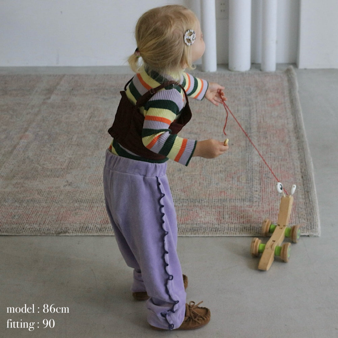 VELOUR STRAIGHT PANTS