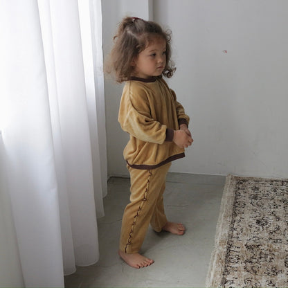 VELOUR STRAIGHT PANTS