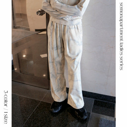 【 ladies series 】TIEDYE TUCKED PANTS