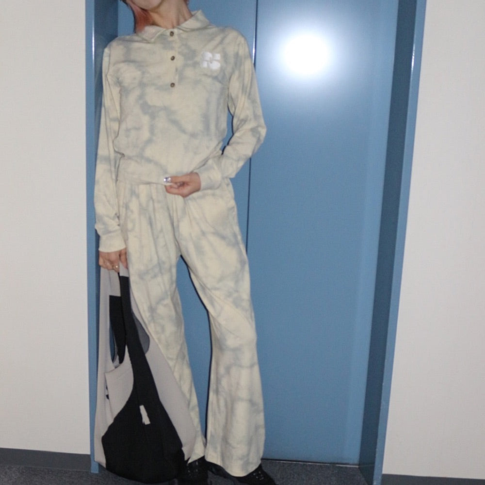 【 ladies series 】TIEDYE TUCKED PANTS