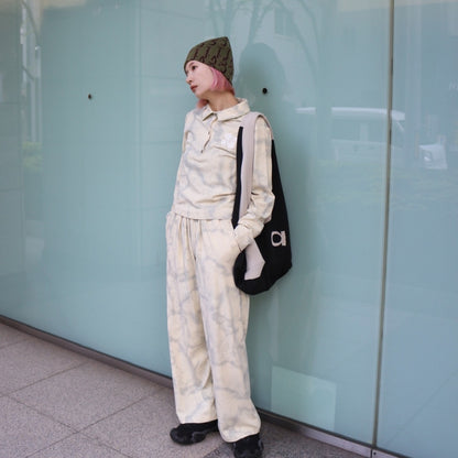 【 ladies series 】TIEDYE TUCKED PANTS