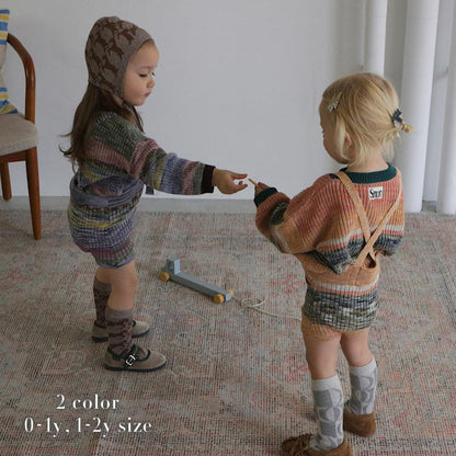 MIXED BORDER KNIT BLOOMERS