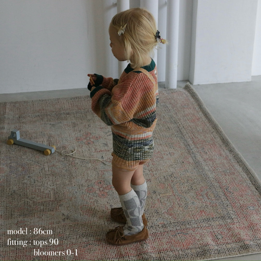 MIXED BORDER KNIT BLOOMERS
