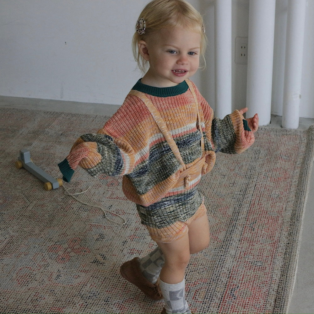 MIXED BORDER KNIT BLOOMERS