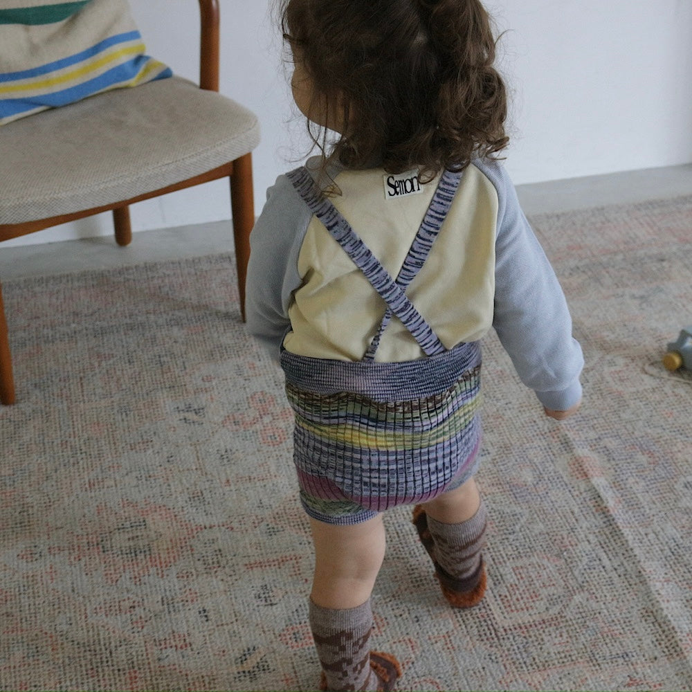 MIXED BORDER KNIT BLOOMERS