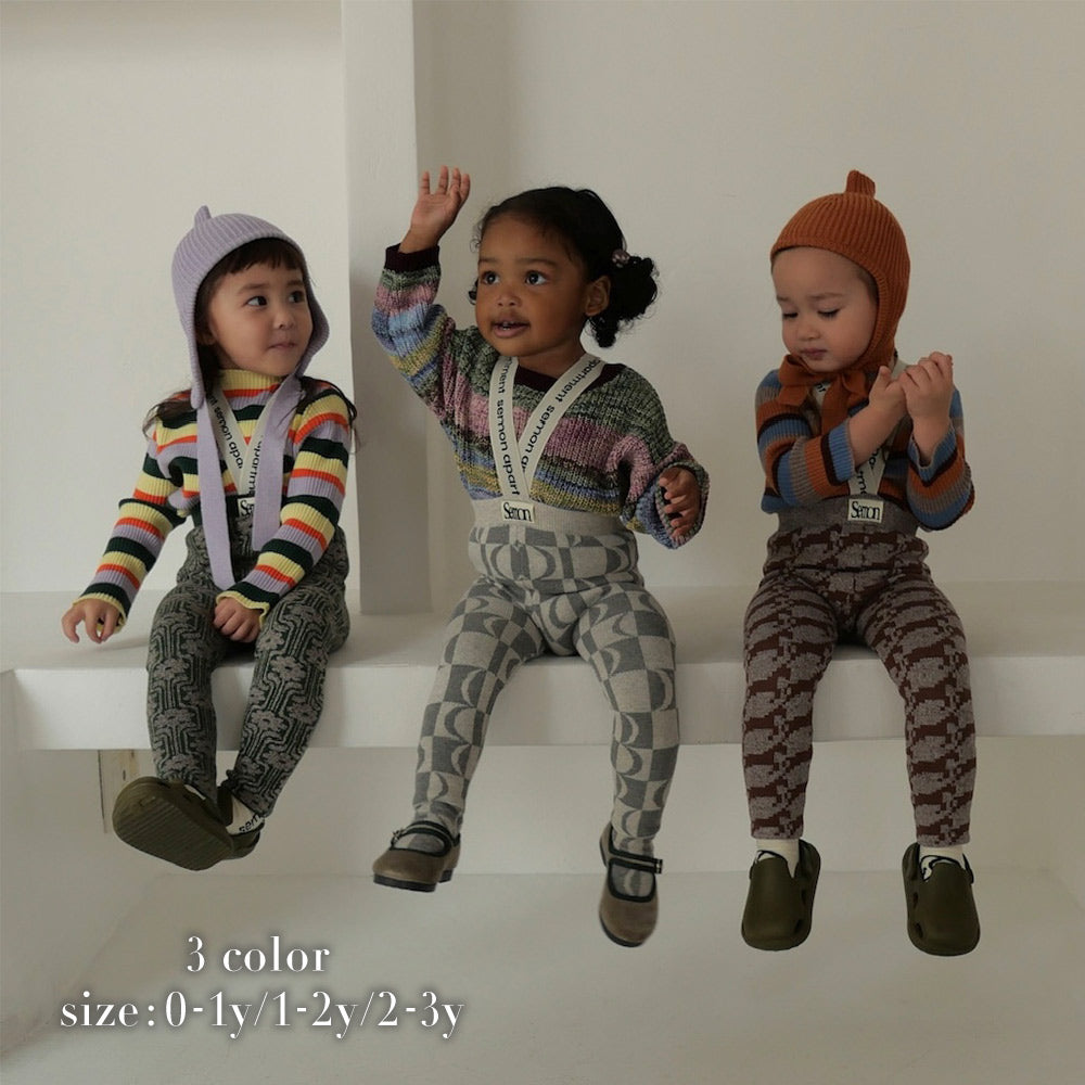 PATTERN JAGGARD SUSPENDER LEGGINS