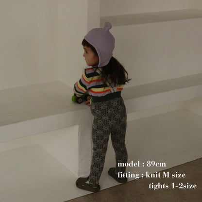 PATTERN JAGGARD SUSPENDER LEGGINS