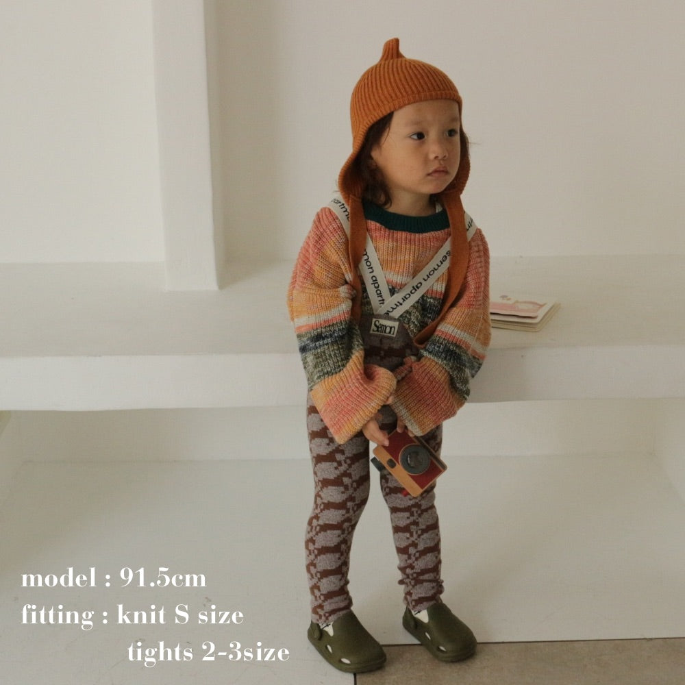 PATTERN JAGGARD SUSPENDER LEGGINS