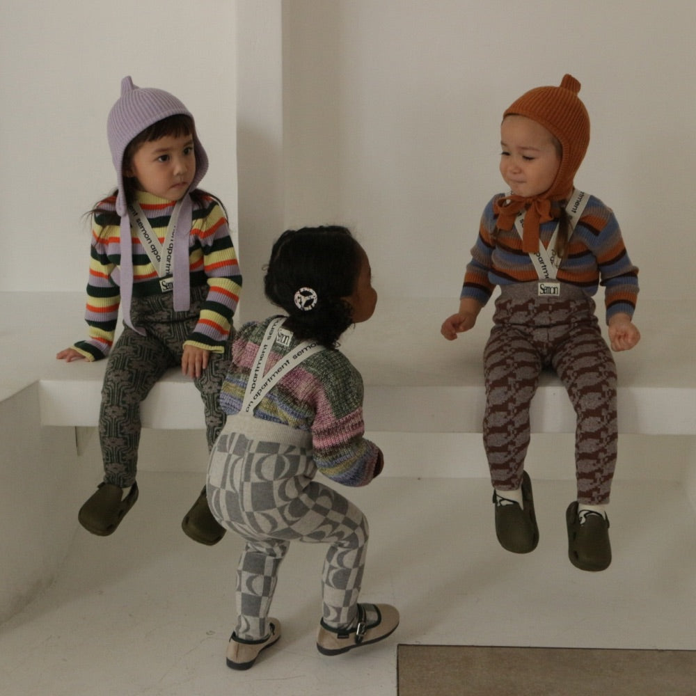 PATTERN JAGGARD SUSPENDER LEGGINS