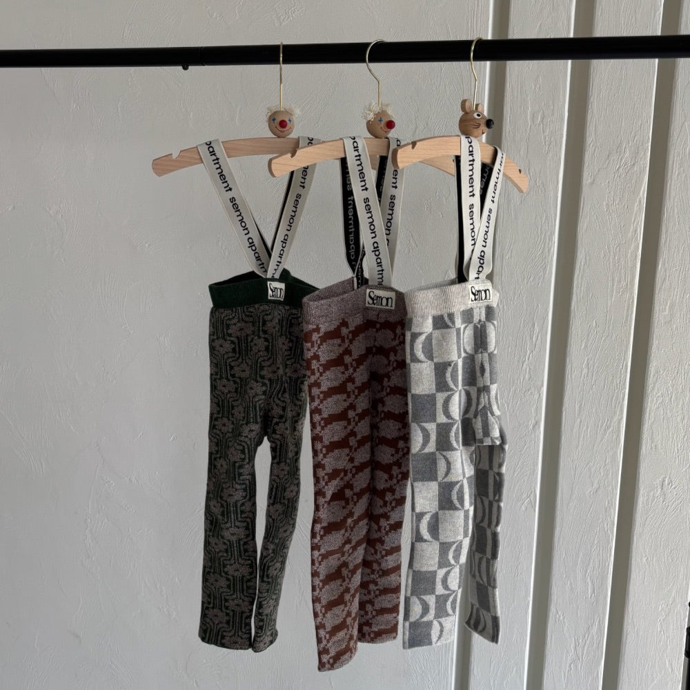 PATTERN JAGGARD SUSPENDER LEGGINS