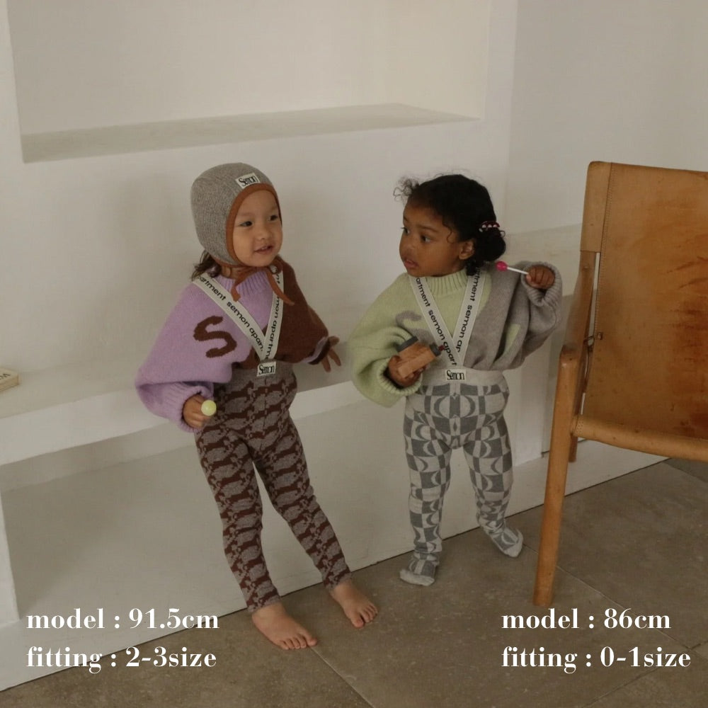 PATTERN JAGGARD SUSPENDER LEGGINS