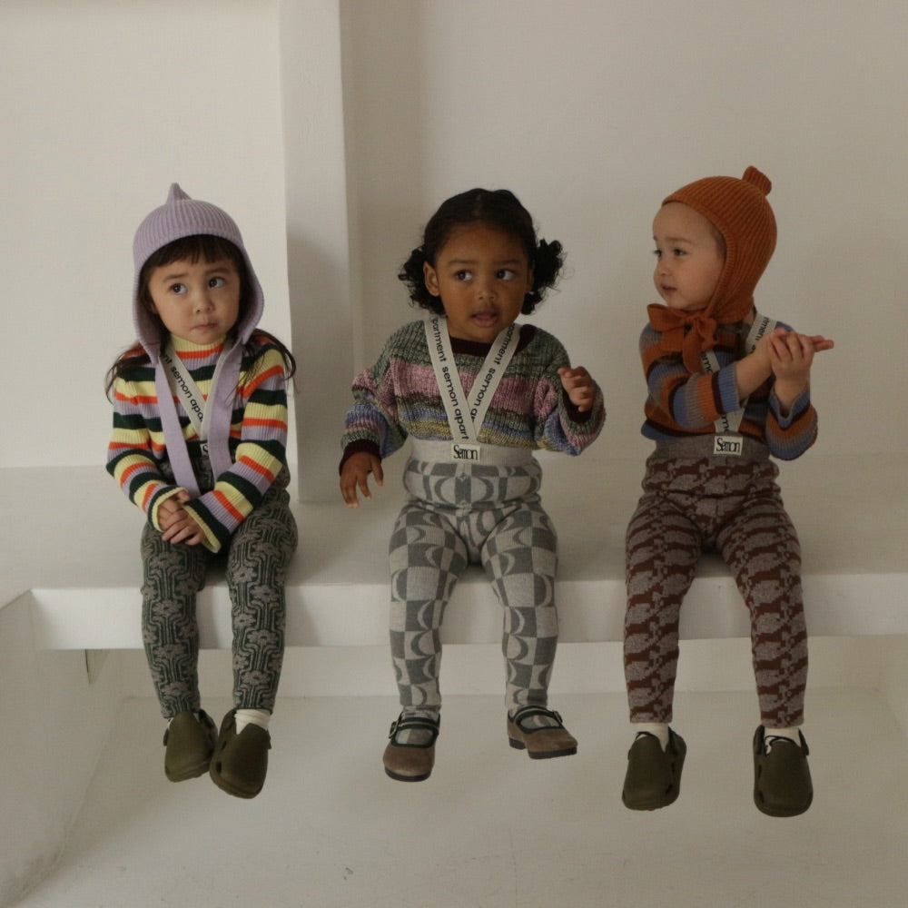 PATTERN JAGGARD SUSPENDER LEGGINS